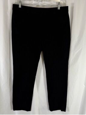 Banana Republic Sloan Pants Women's 10 Black Flat Front Mid Rise Tapered